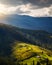 Alpine village in the mountains. Autumn in the carpathians