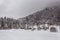 Alpine village in winter
