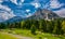 Alpine walley with beautiful scenery of San Mauricio in the Aigues Tortes National Park in the Spanish Pyrenees.