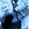 Alpine Winter Gorge Arial View