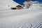 Alpine winter mountain landscape. French Alps with snow.