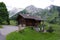 Alpine wood cabin