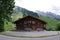 Alpine wood cabin
