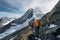 Alpinists conquer Grossglockner, ascending majestic mountain peaks