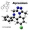 Alprazolam molecule