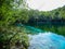 Alps Adria - Scenic view of turquoise colored Lake Cornino near Udine in Friuli-Venezia Giulia, Italy, Europe