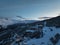 Alps Cold Mountain Snow Tourism Sport Eco Travel Mountains Landscape Drone Aerial Flight Over French Alps Mountain Range