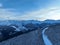 Alps Cold Mountain Snow Tourism Sport Eco Travel Mountains Landscape Drone Aerial Flight Over French Alps Mountain Range