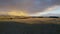 Alps, France - Drone - Panorama of French Lowland With Fog and Storm at Sunrise