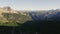 Alps, France - Drone - Travelling Above French Alps With Rocks and Trees at Sunrise