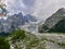 Alps glaciers as seen from Courmayeur, Italy