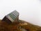 Alps, House in fog, rainy weather