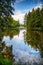 Alps lake and wild forest