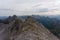 The Alps. Landscapes. pointed spiky rock peaks