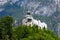 Alps mountain castle summer view