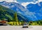 The Alps mountain. Tyrol. Motorway road