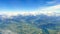 Alps mountainrange from above