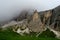 Alps mountains Dolomites after rain storm