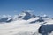 Alps mountains winter view. Pitztal glacier.