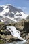 Alps in Switzerland with Glacier lake near Susten