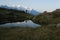 Alps view from the Lacs de Cheserys