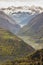 Alps view - Rhone valley in Switzerland.