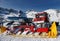 Alps winter view with ratrak