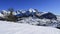 Alpstein Range in winter seen from Iltois