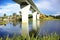 Alqueva lake and bridge.