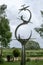 ALREWAS, UNITED KINGDOM - May 27, 2019: Pegasus Bridge Memorial Flight Sculpture at the National Memorial Abboretum