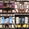 Alsace architecture: windows, collage