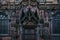 Alsace, France. Architectural details on the walls of the Roman Catholic Cathedral in Strasbourg.