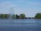 Alsterfontaene (Alster Fountain) at Binnenalster (Inner Alster lake) in Hamburg