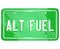 Alt Fuel Alternative Power Energy Green LIcense Plate