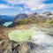 Alta Valmalenco IT - Aerial view of the Fellaria glacier