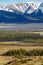 Altai mountains in Kurai area with North Chuisky Ridge on backgr