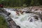 Altai Republic. Extreme rafting on the Bashkaus River