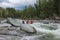 Altai Republic. Extreme rafting on the Bashkaus River