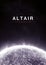 ALTAIR Star. 3D illustration poster.