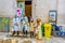 ALTAMURA, ITALY, APRIL 27, 2014: People are strolling through streets in italian city altamura during a medieval