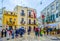 ALTAMURA, ITALY, APRIL 27, 2014: People are strolling through streets in italian city altamura during a medieval