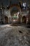 Altar - Broken Stained Glass, Collapsing Building & Graffiti - Abandoned Church