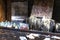 Altar with Buddhist symbols, Burning Lake, Jakar, Bumthang, Bhutan