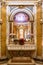 Altar decorationwith relic inside roman catholic church in Italy