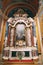 Altar with an icon between the columns surrounded by statues in the Church of St. Ignatius in Dubrovnik