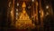 Altar inside temple, Bangkok, Thailand