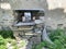 Altar in old church of the Assumption in the ancient village of Lisri in the Mamison gorge in the summer. Russia, North Ossetia -