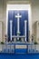 The altar of Saint Matthew`s Church in Millbrook on the island of Jersey