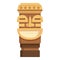 Altar totem icon cartoon vector. Statue maya angry