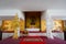 Altar in white and gold at Wat Long Khun